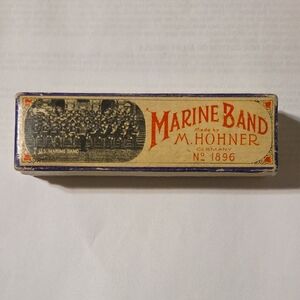 Vintage M. Hohner Marine Band Harmonica No. 1896 - Key Of C Original Box